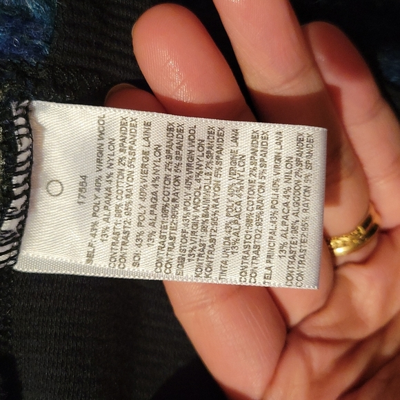 Dolan Left Coast Collection Anthropologie Blue Tweed Moto Jacket, Size Medium - Picture 6 of 6